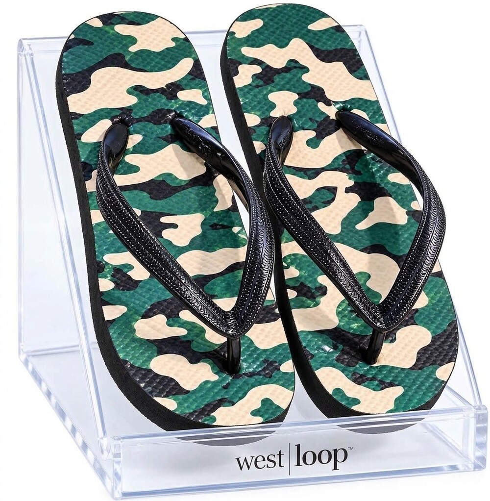 West Loop Boy's Foam Camo Flip Flops Sandals Shower Shoes Medium (2/3)